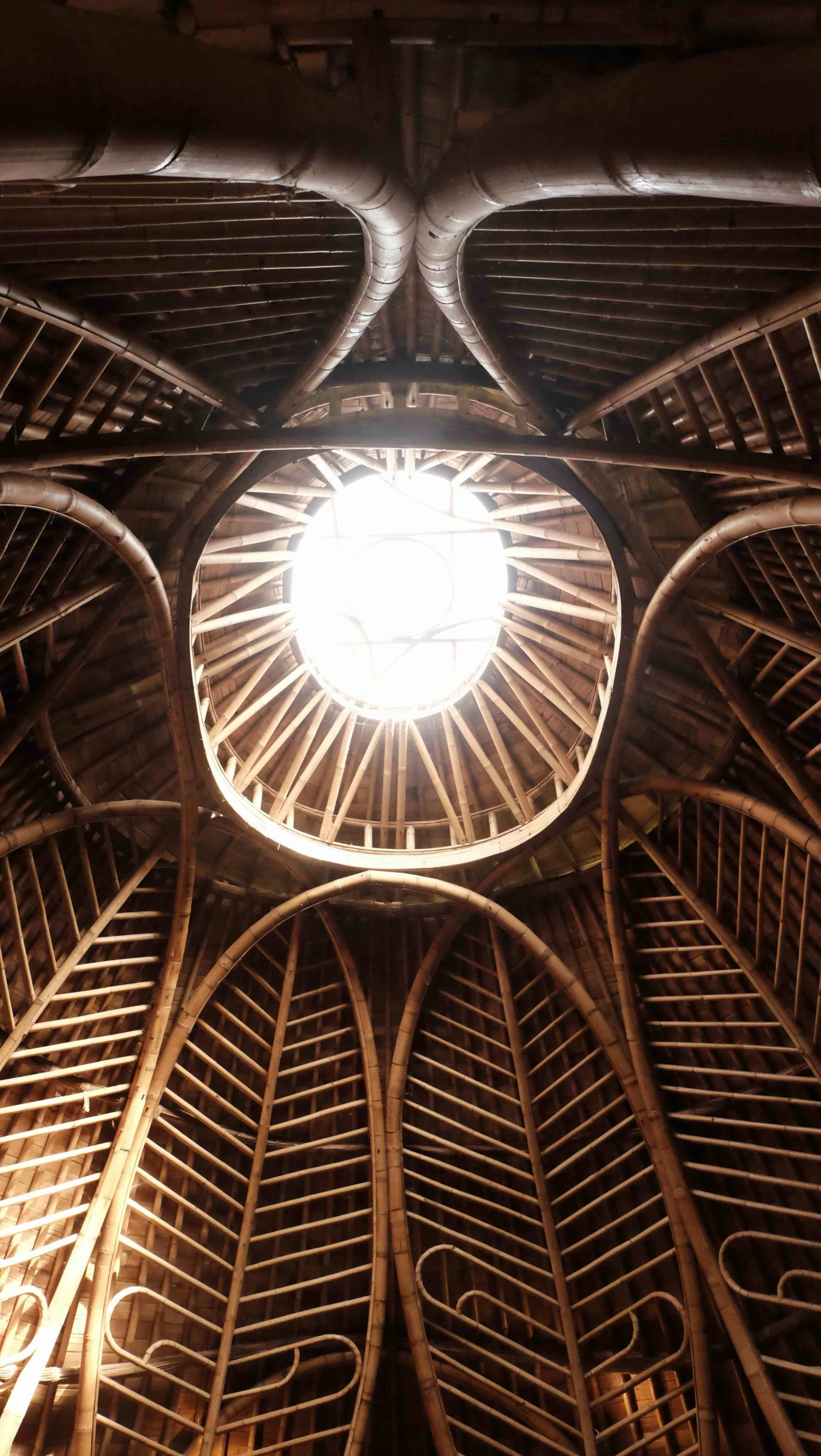 The bamboo architecture of the original Breathwork Bali space